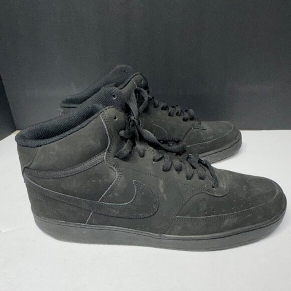 Nike Court Vision Mid Triple Black Men's Size 12 - Picture 1 of 12